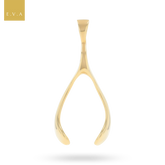 9ct Yellow Gold Wishbone Pendant