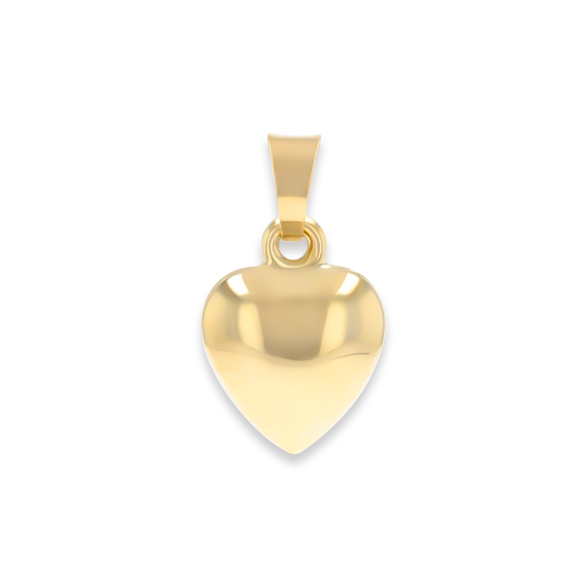 9ct Yellow Gold Small Diamond Cut Heart Pendant