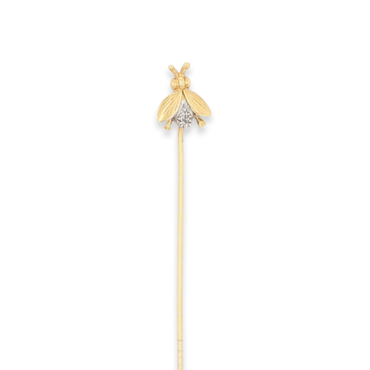 18ct Yellow Gold Diamond Set Bee Stick Pin