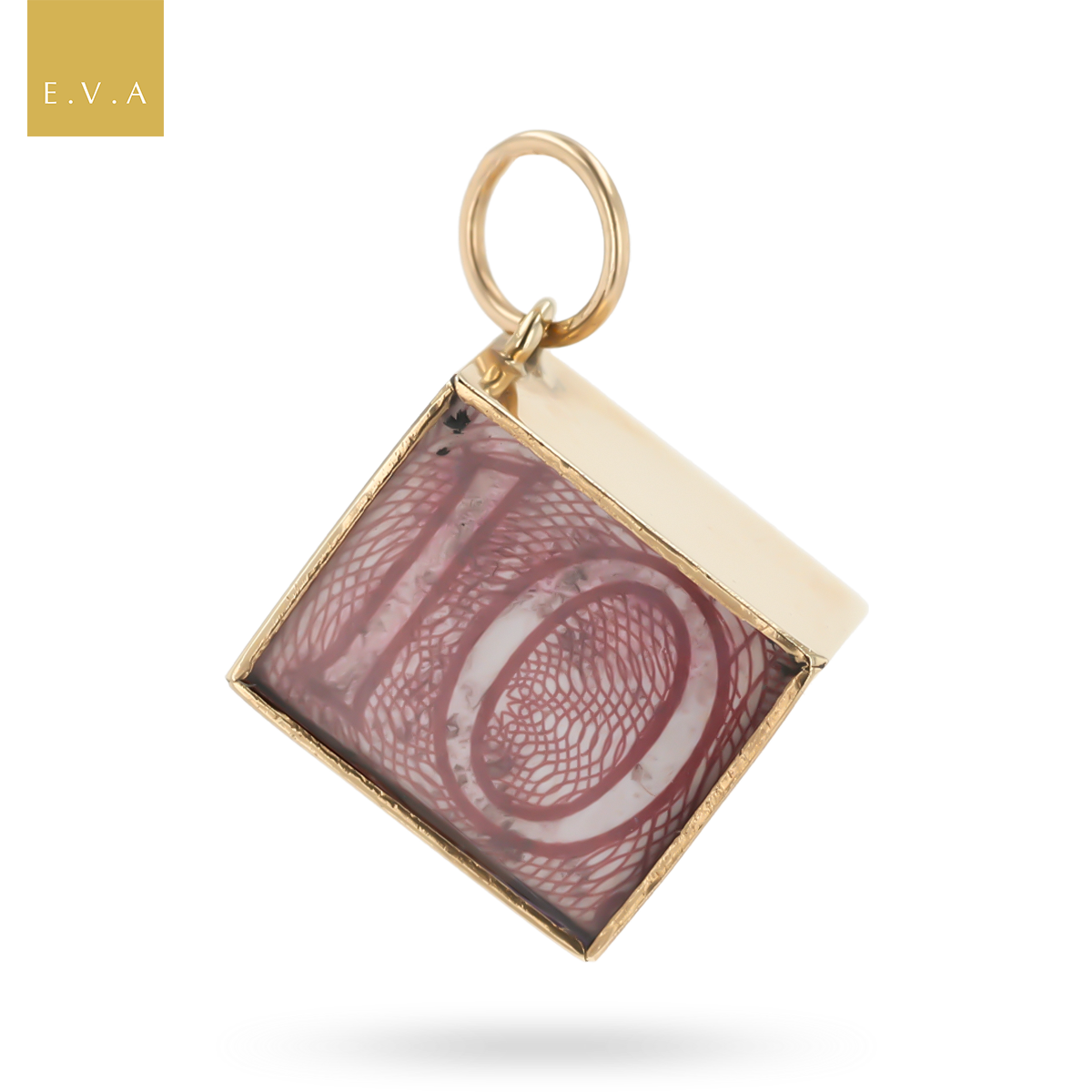 9ct Yellow Gold 10 Shilling Note Charm