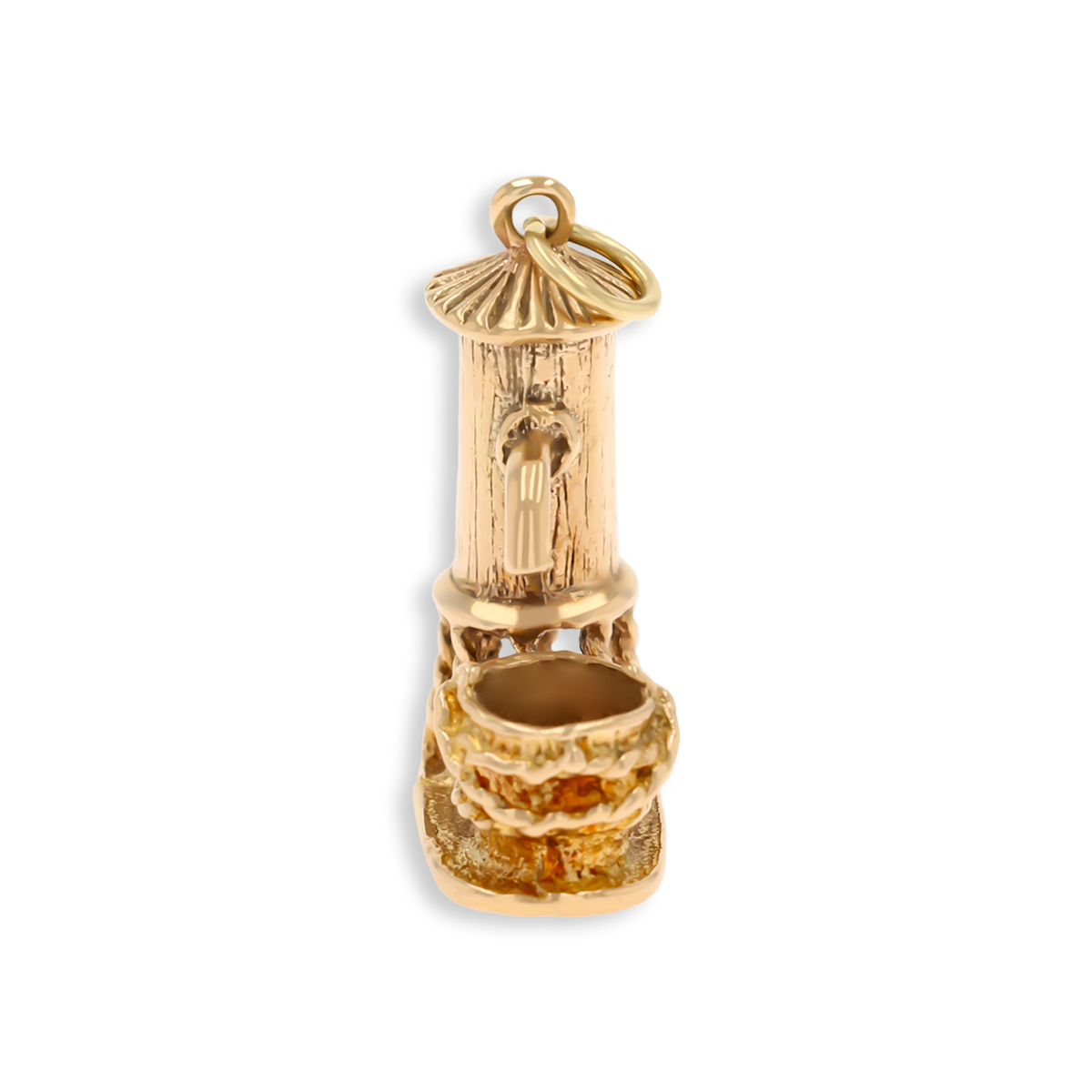 9ct Yellow Gold Water Pump With Moveable Handle Charm