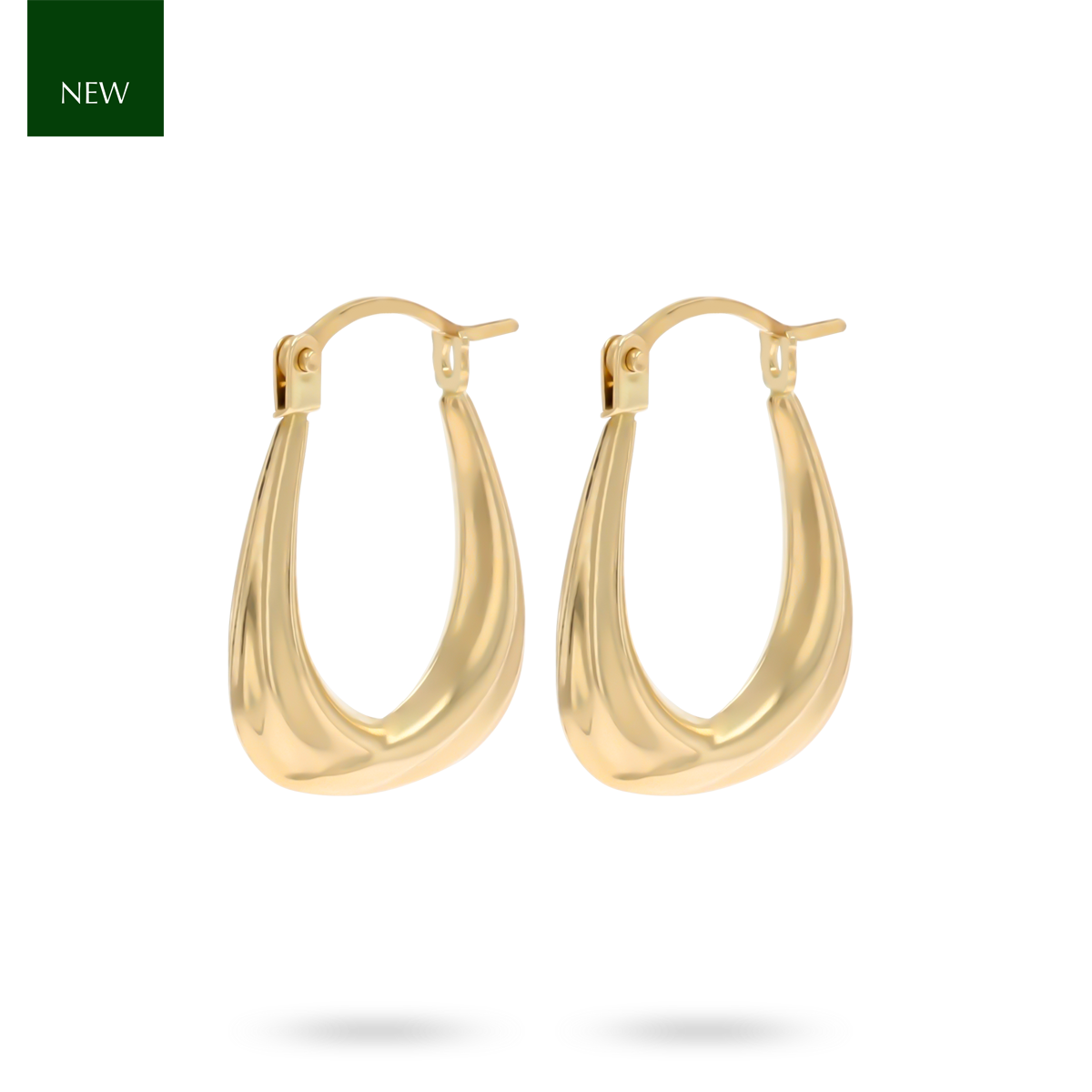 9ct Yellow Gold Micro Handbag Creole Earrings