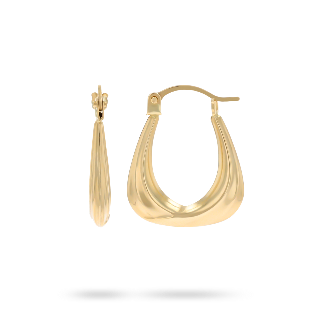 9ct Yellow Gold Micro Handbag Creole Earrings