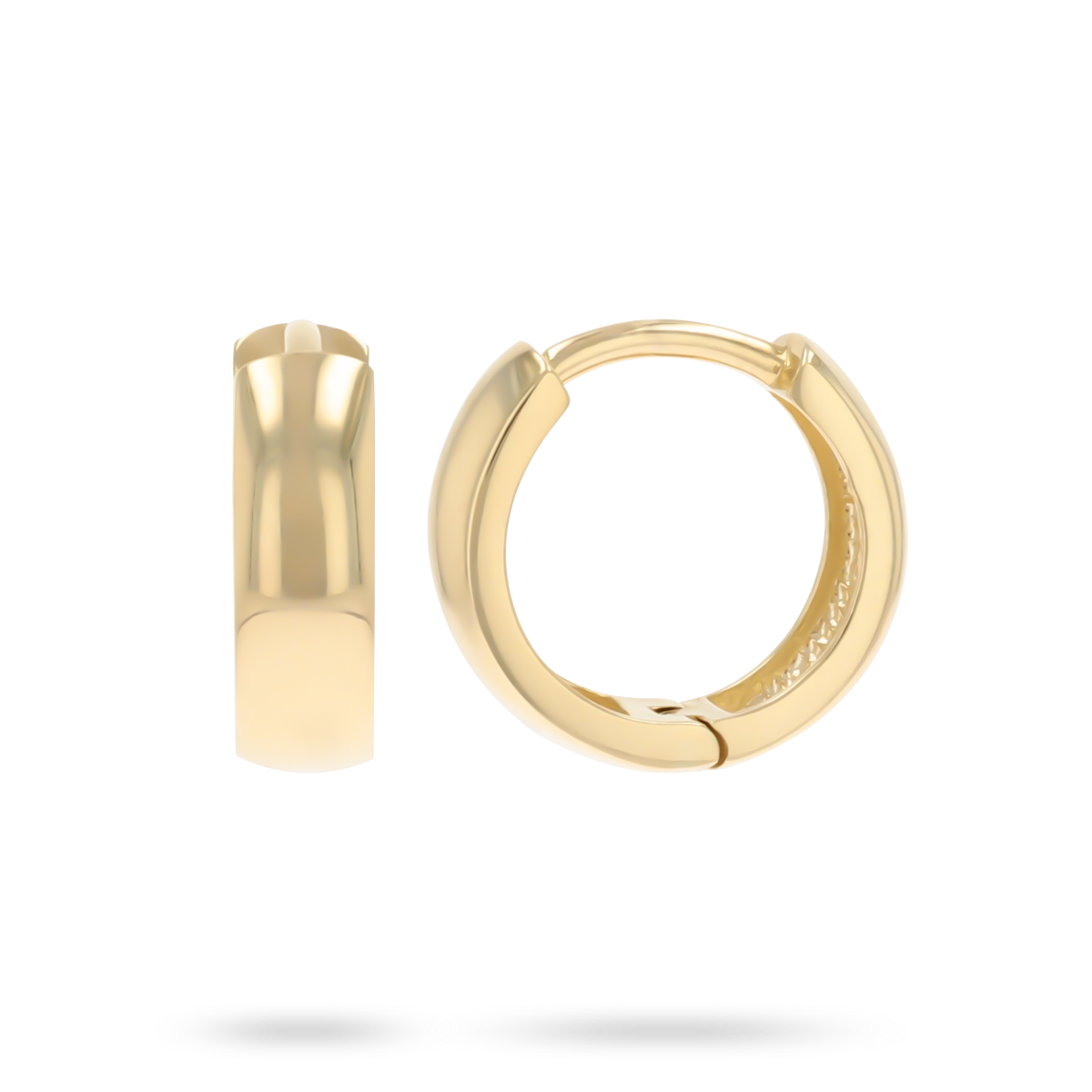 9ct Yellow Gold 9mm Hinged Chunky Huggie Earrings