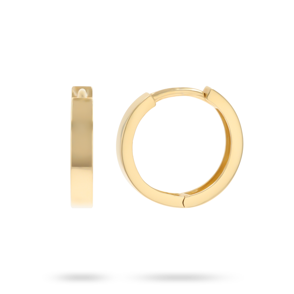 9ct Yellow Gold 12mm Hinged Huggie Earrings