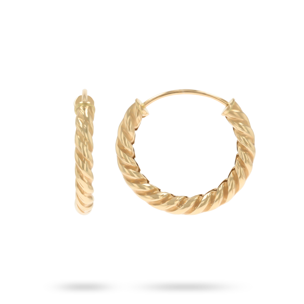 9ct Yellow Gold Twisted Sleeper Earrings