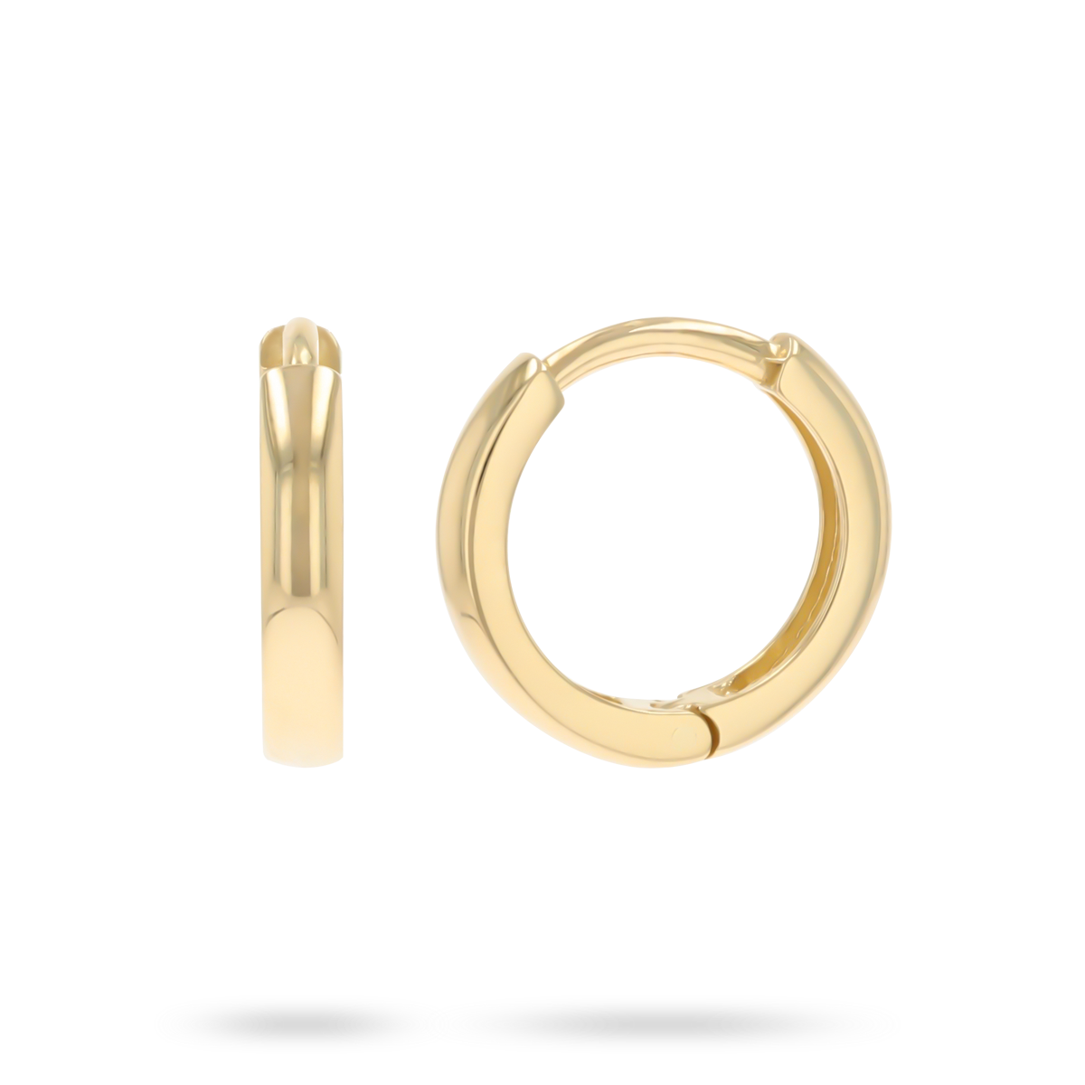 9ct Yellow Gold 9mm Hinged Huggie Earrings