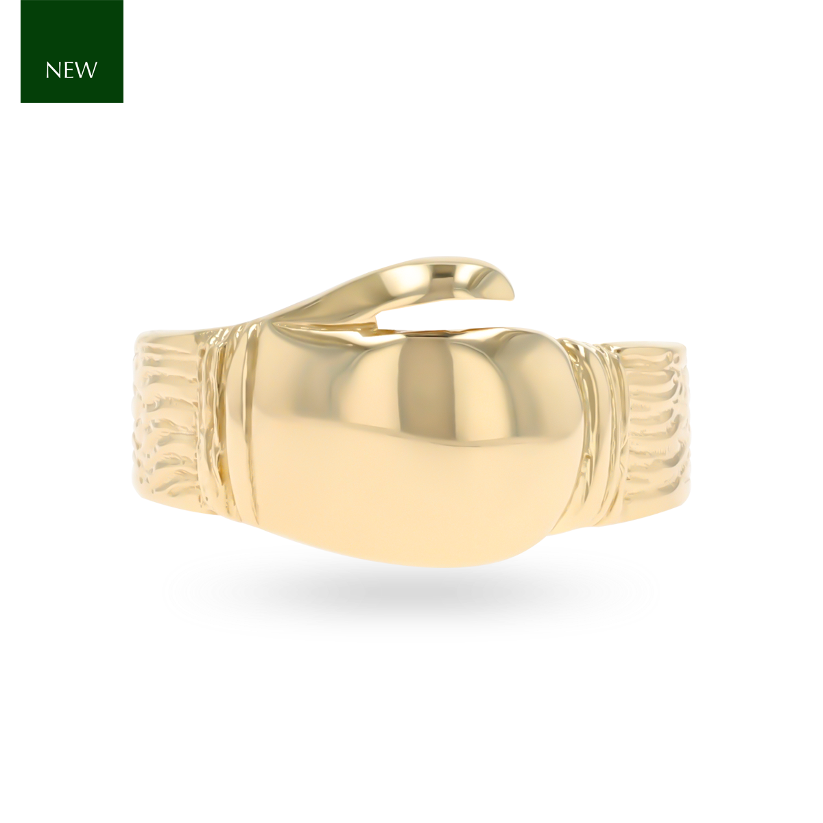 9ct Yellow Gold Plain Boxing Glove Ring
