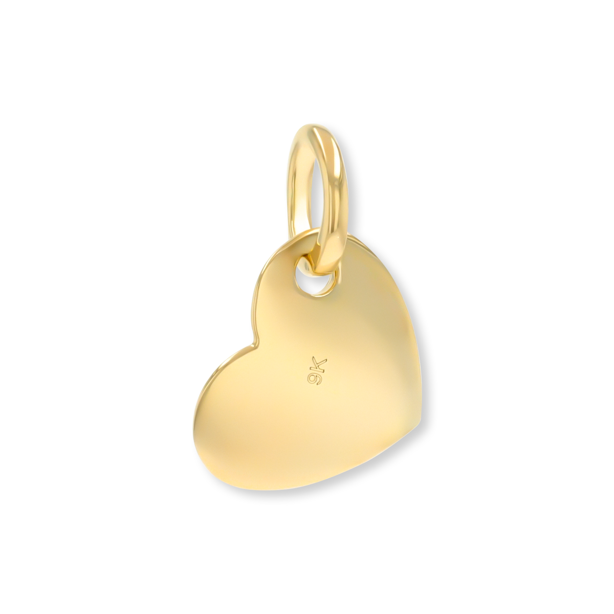 9ct Yellow Gold Organic Plain Heart Pendant