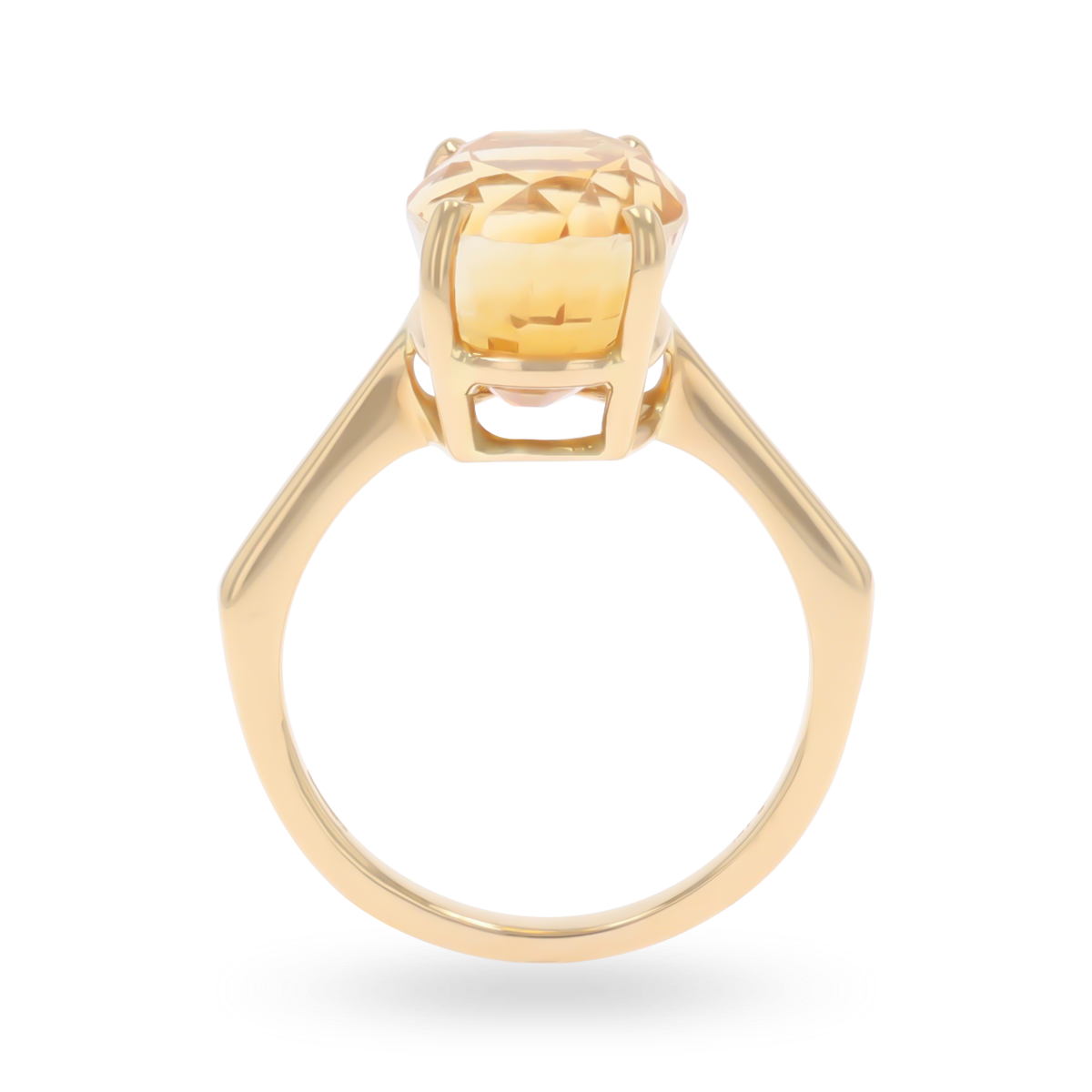 14ct Yellow Gold Oval Cut Citrine Solitaire Ring