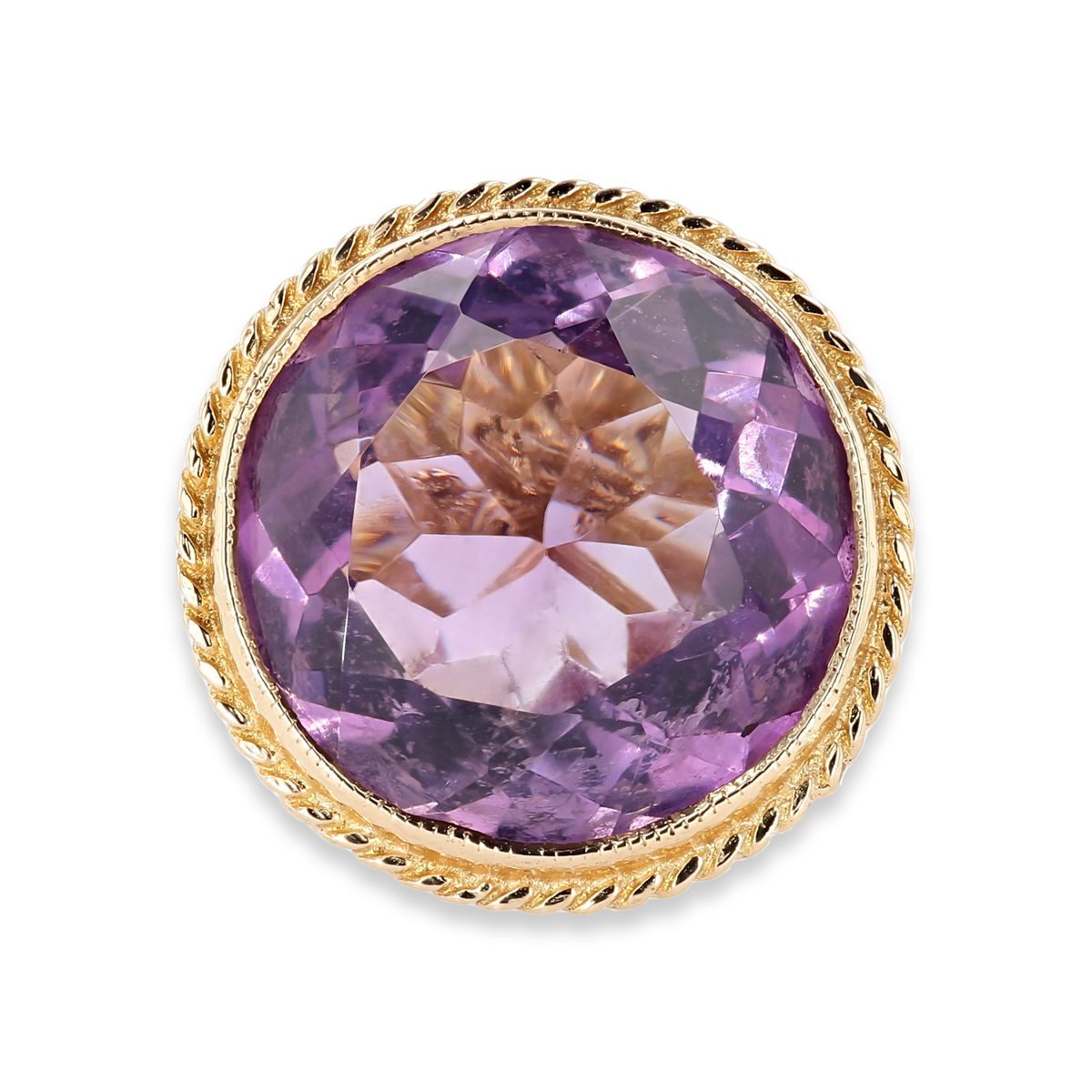 9ct Yellow Gold Amethyst Watch Fob