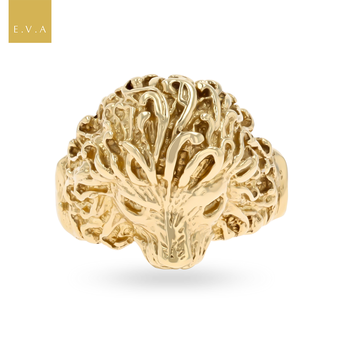 9ct gold lion ring clearance