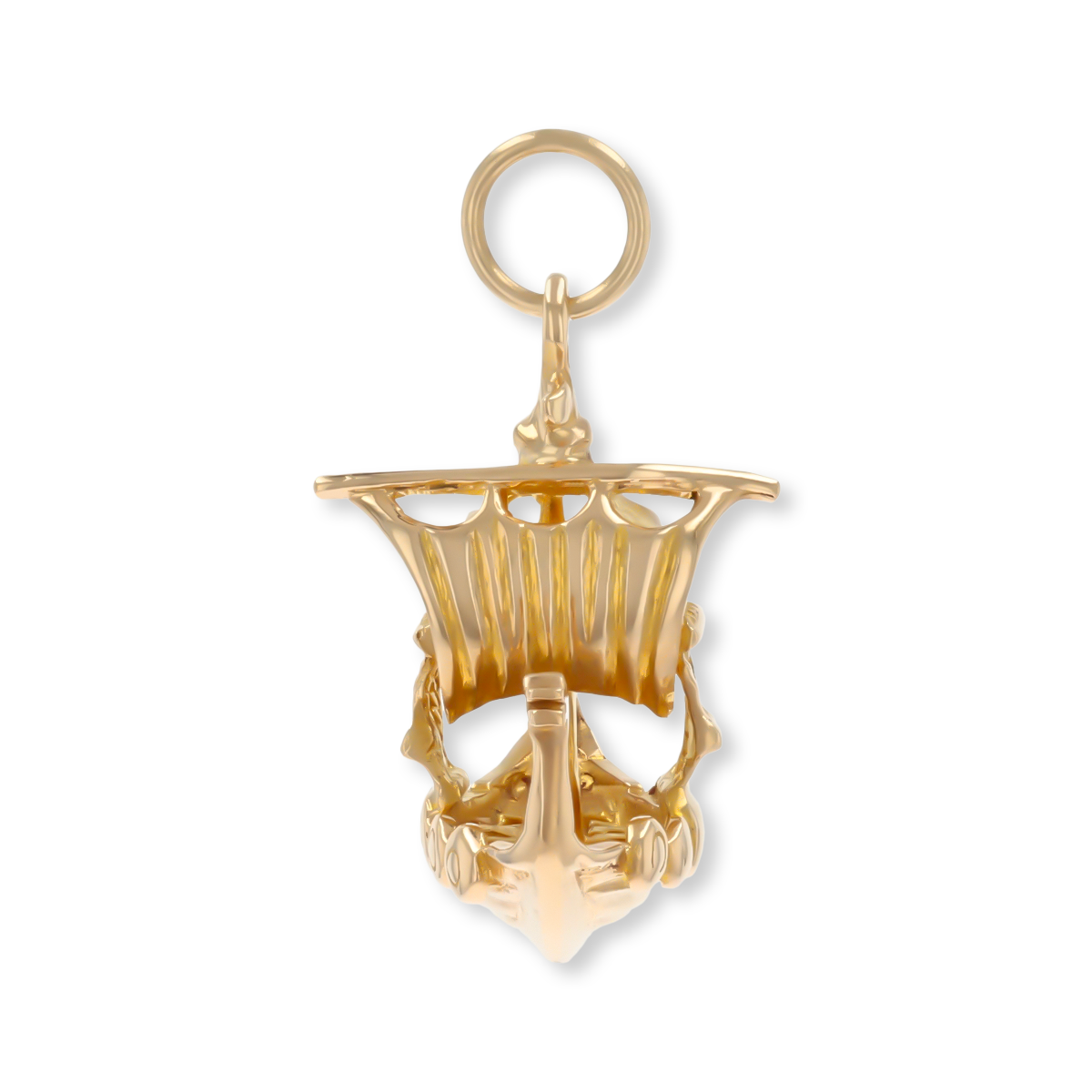 9ct Yellow Gold Viking Dragon Ship Charm