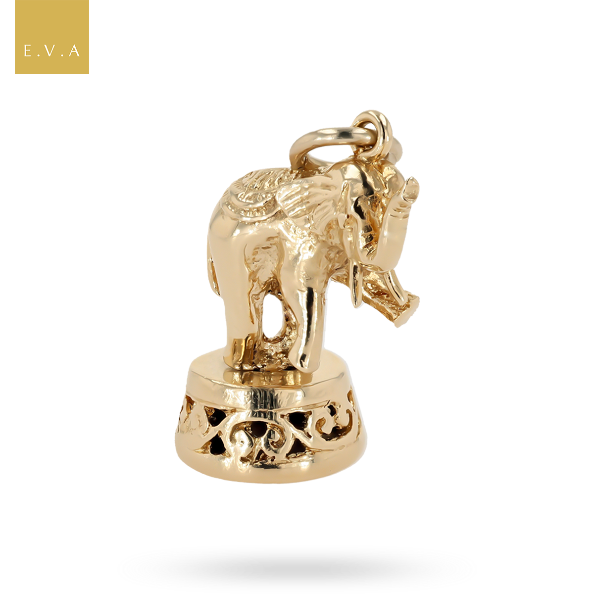 9ct Yellow Gold Circus Elephant Charm