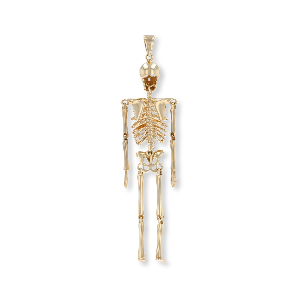 9ct Yellow Gold Moveable Skeleton Pendant