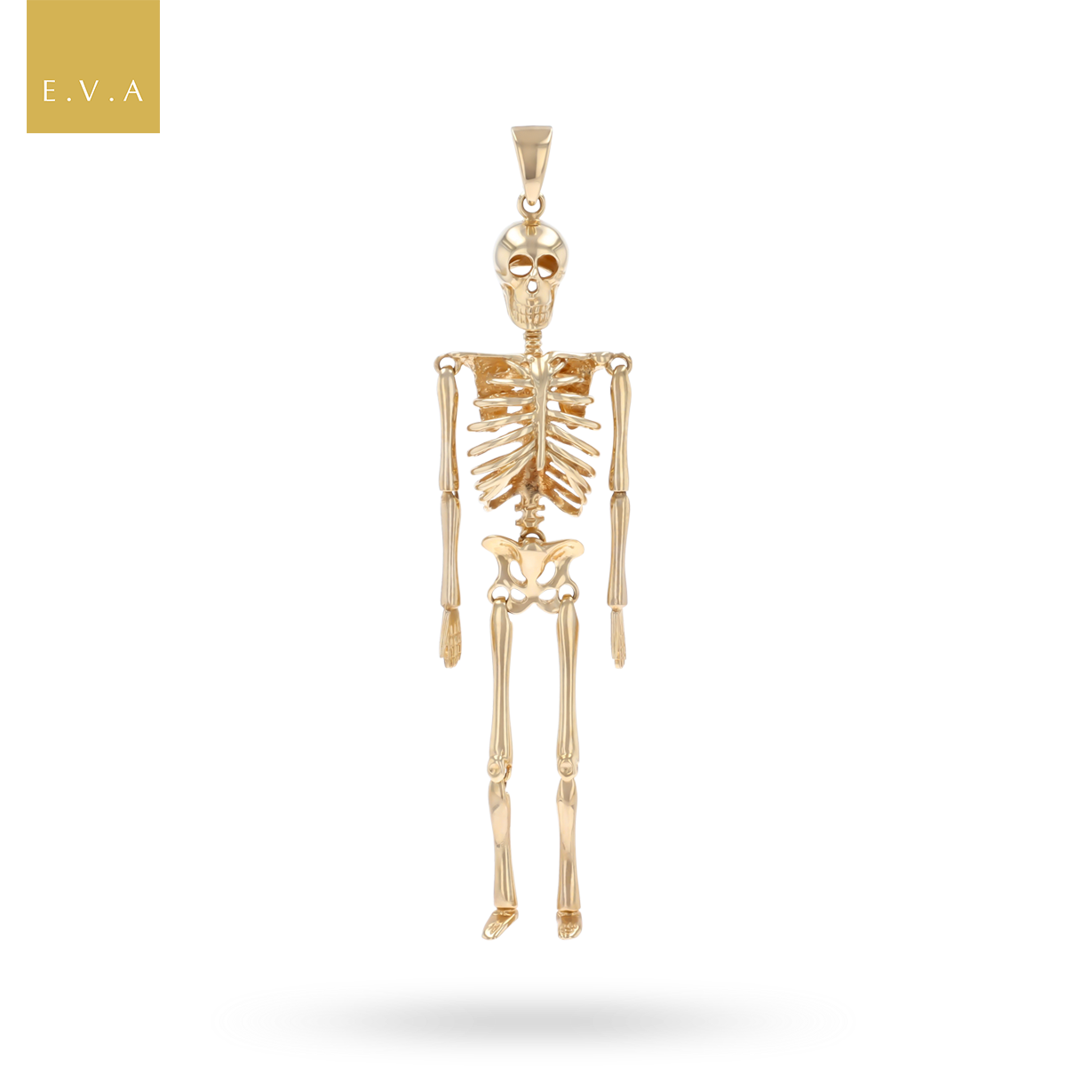 9ct Yellow Gold Moveable Skeleton Pendant