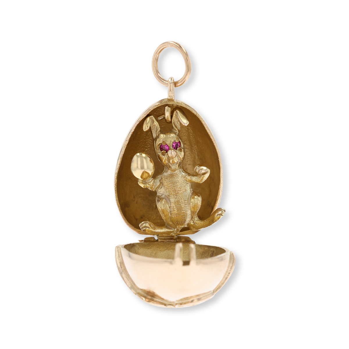 9ct Yellow Gold Easter Egg Opening Charm By Georg Jensen