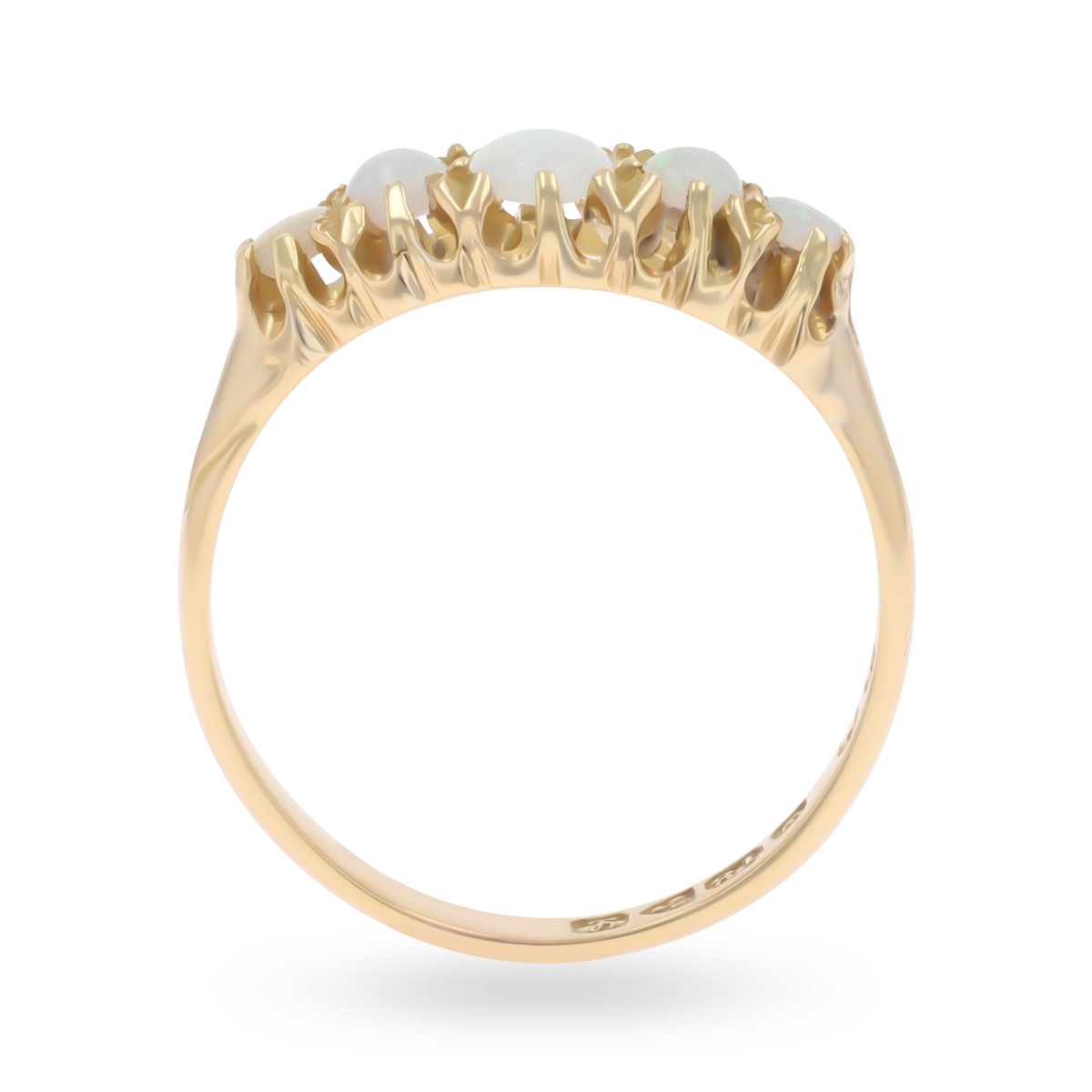 18ct Yellow Gold Antique Opal Five Stone Edwardian Ring