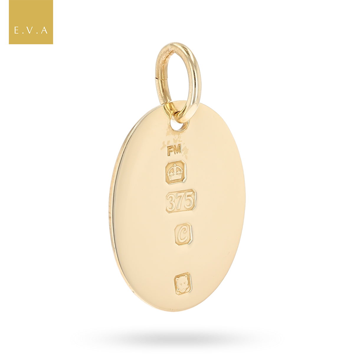 9ct Yellow Gold Oval Ingot Pendant