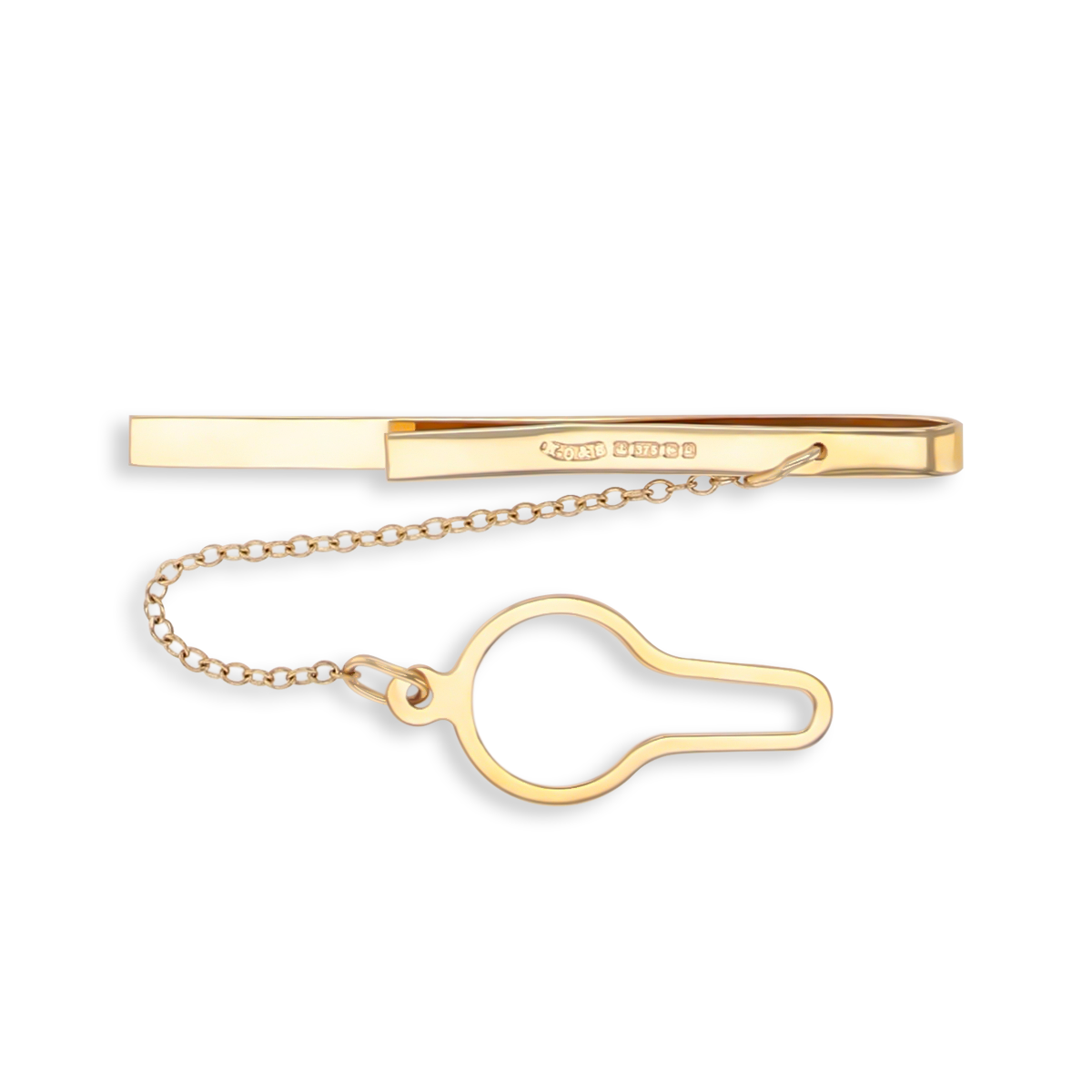 9ct Yellow Gold Diamond Cut Tie Bar