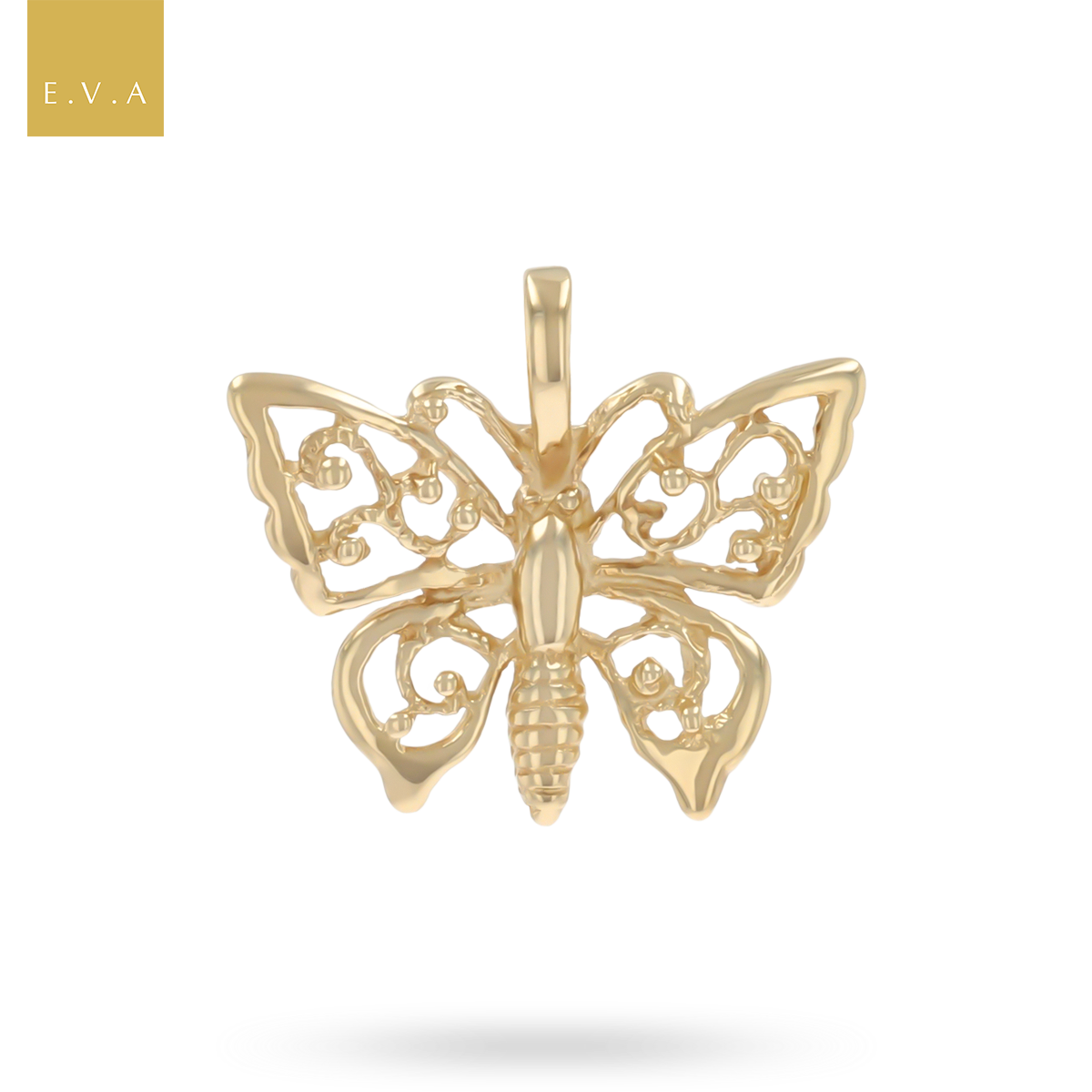 9ct Yellow Gold Small Butterfly Pendant