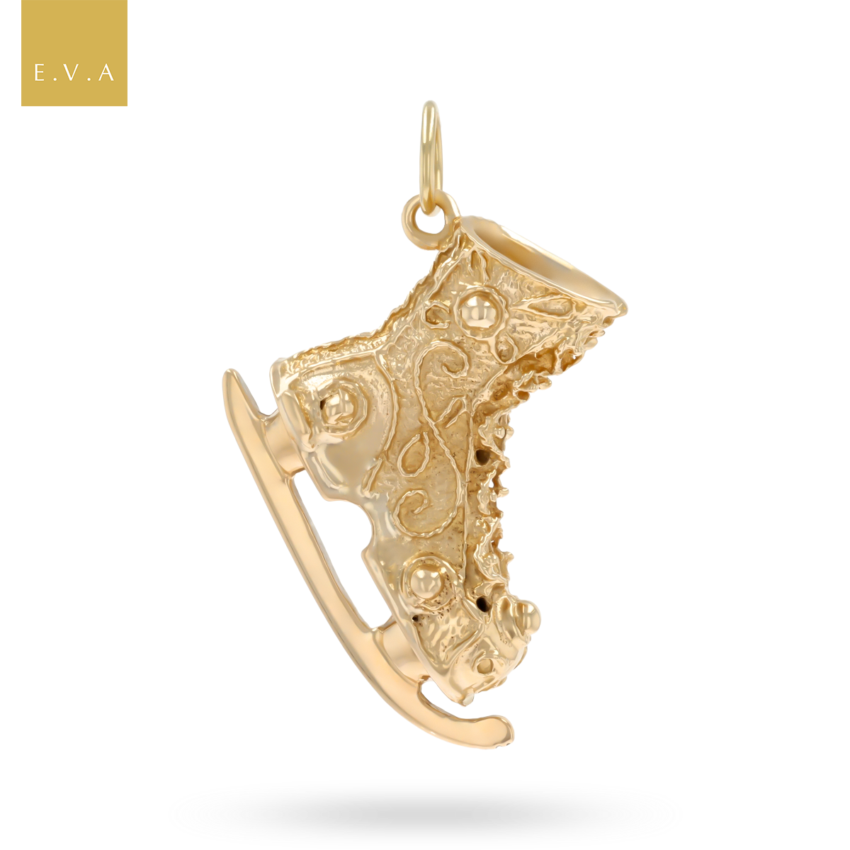 9ct Yellow Gold Ice Skating Boot Charm