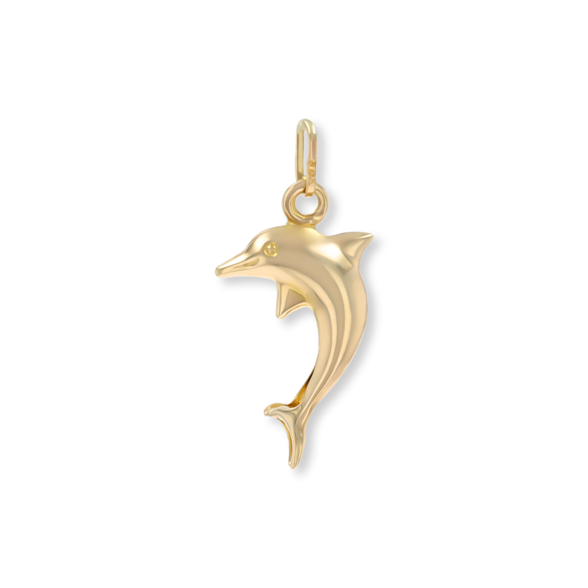 9ct Yellow Gold Small Dolphin Pendant