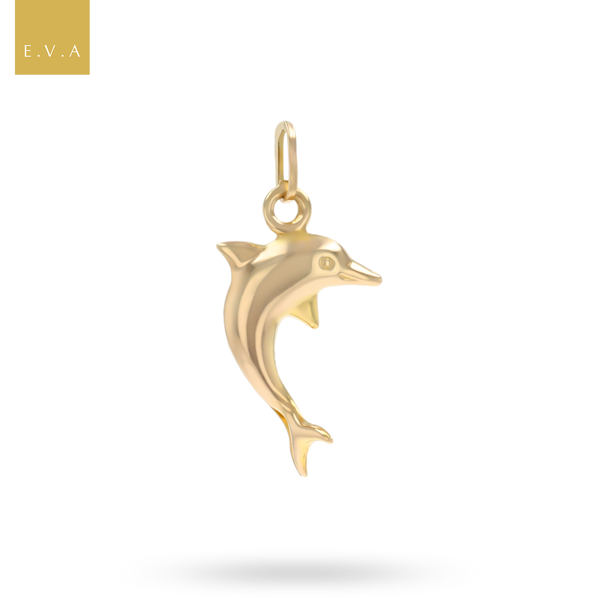 9ct Yellow Gold Small Dolphin Pendant