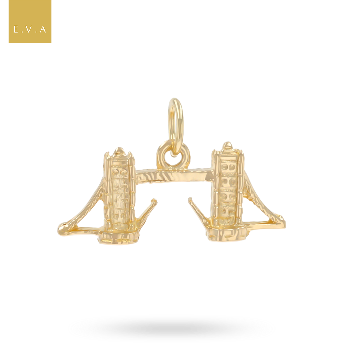 9ct Yellow Gold Small London Tower Bridge Charm