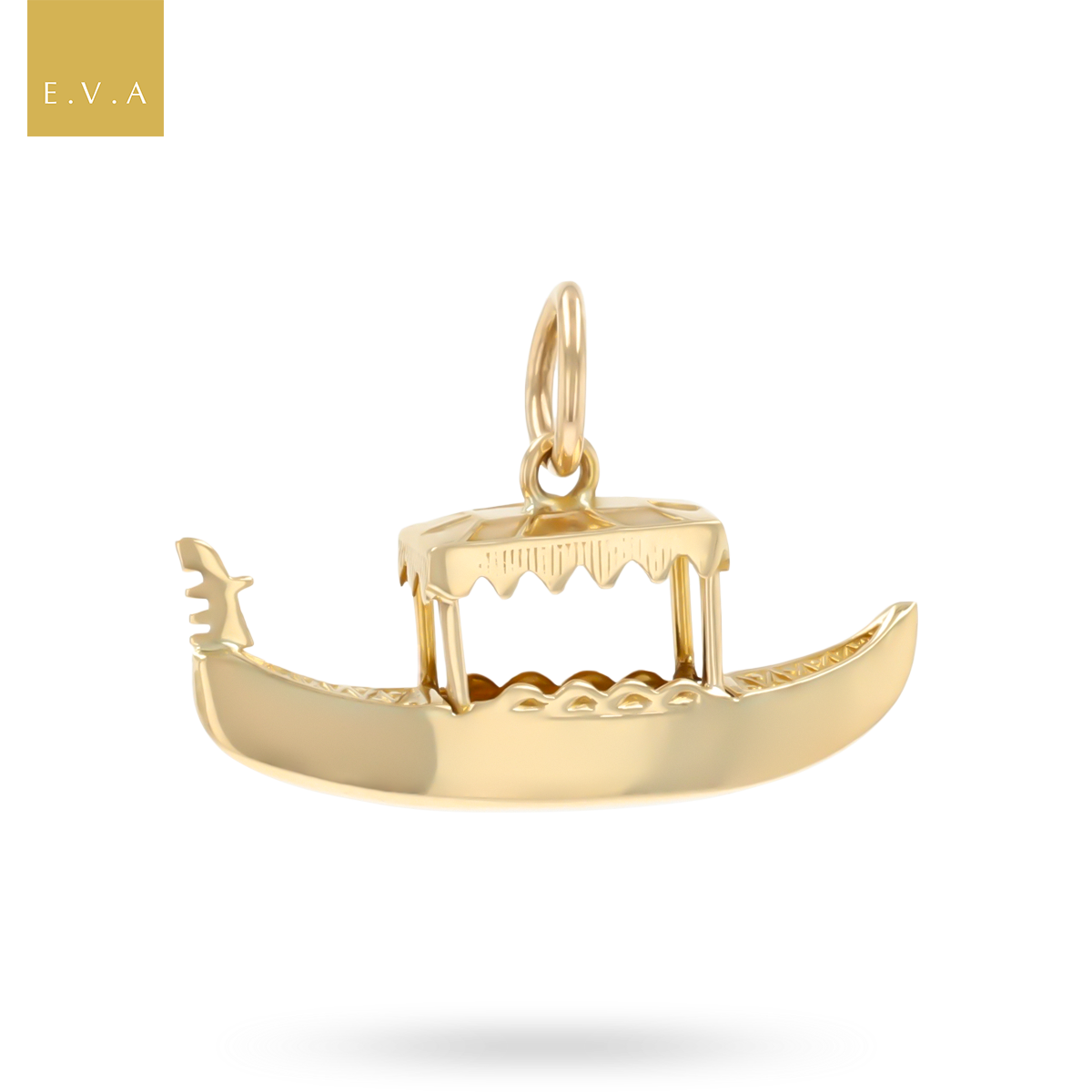 9ct Yellow Gold Gondola Boat Charm