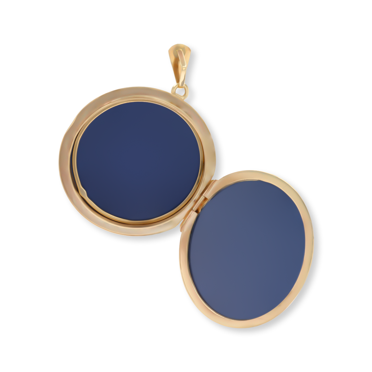 9ct Yellow Gold Round Tulip Engraved Locket