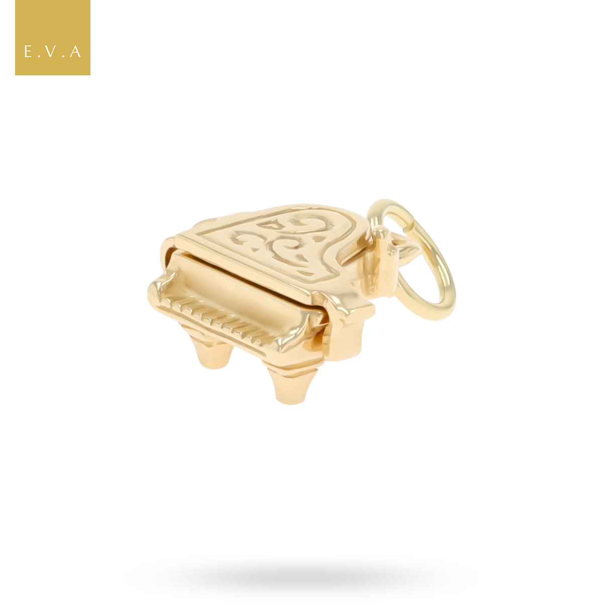 9ct Yellow Gold Mini Piano Opening Charm