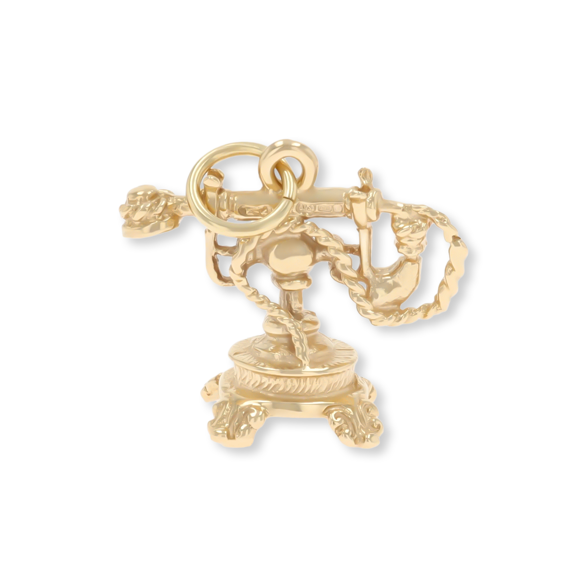 9ct Yellow Gold Old Fashioned Telephone Charm