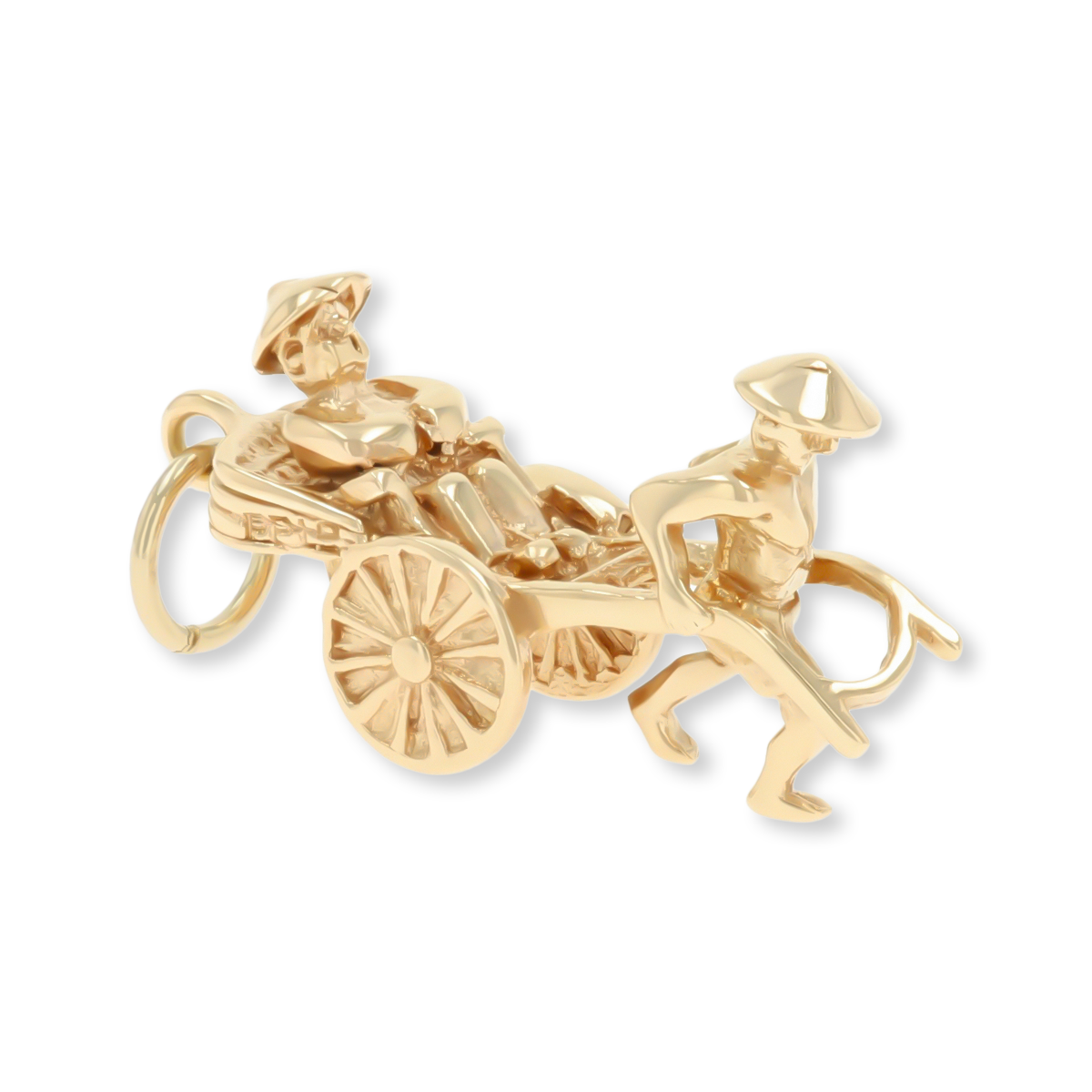 9ct Yellow Gold Rickshaw Charm