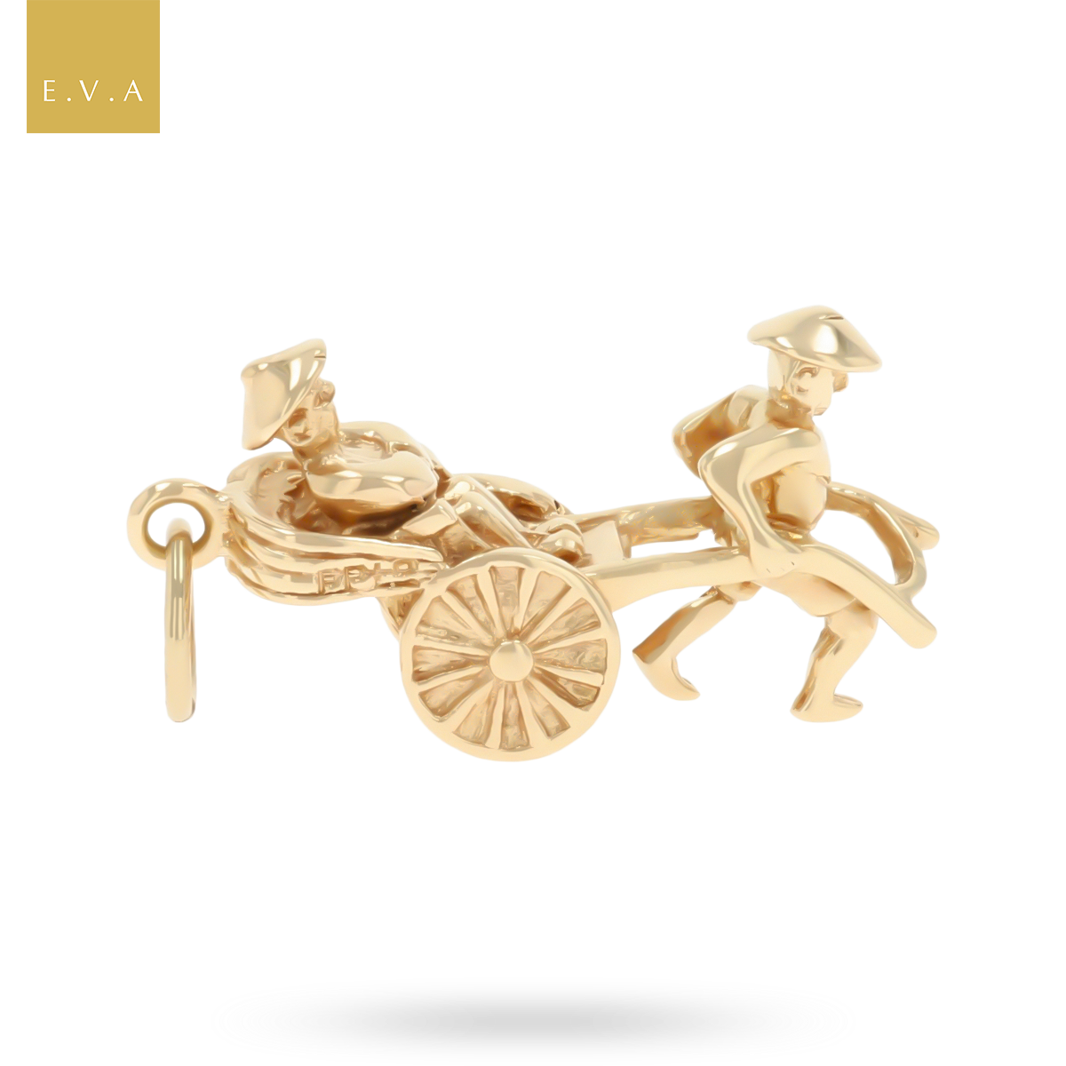 9ct Yellow Gold Rickshaw Charm