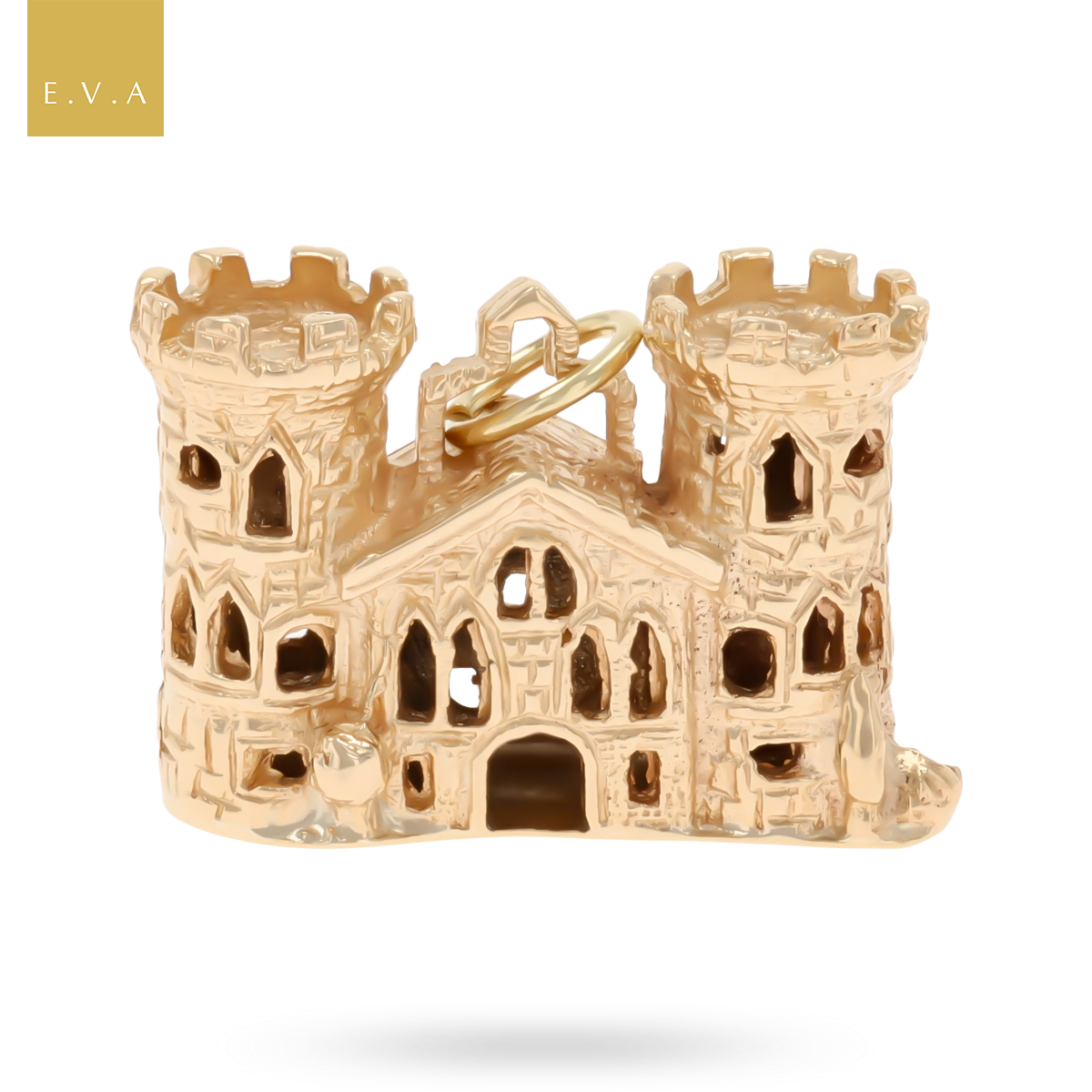 9ct Yellow Gold Castle Charm