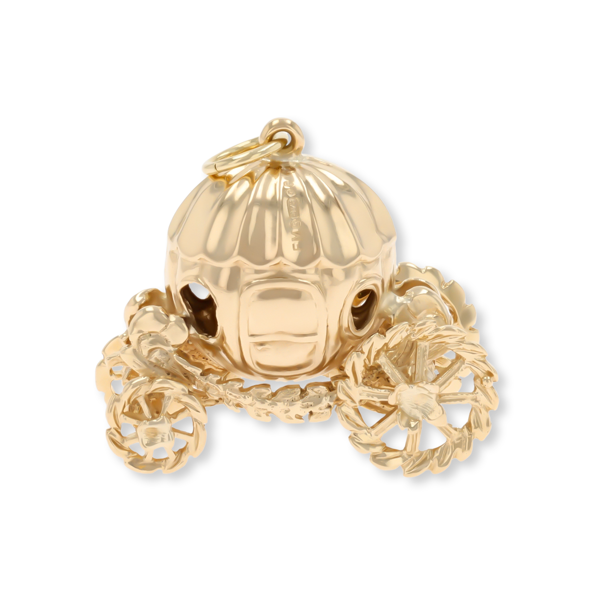 9ct Yellow Gold Fairytale Pumpkin Carriage Charm