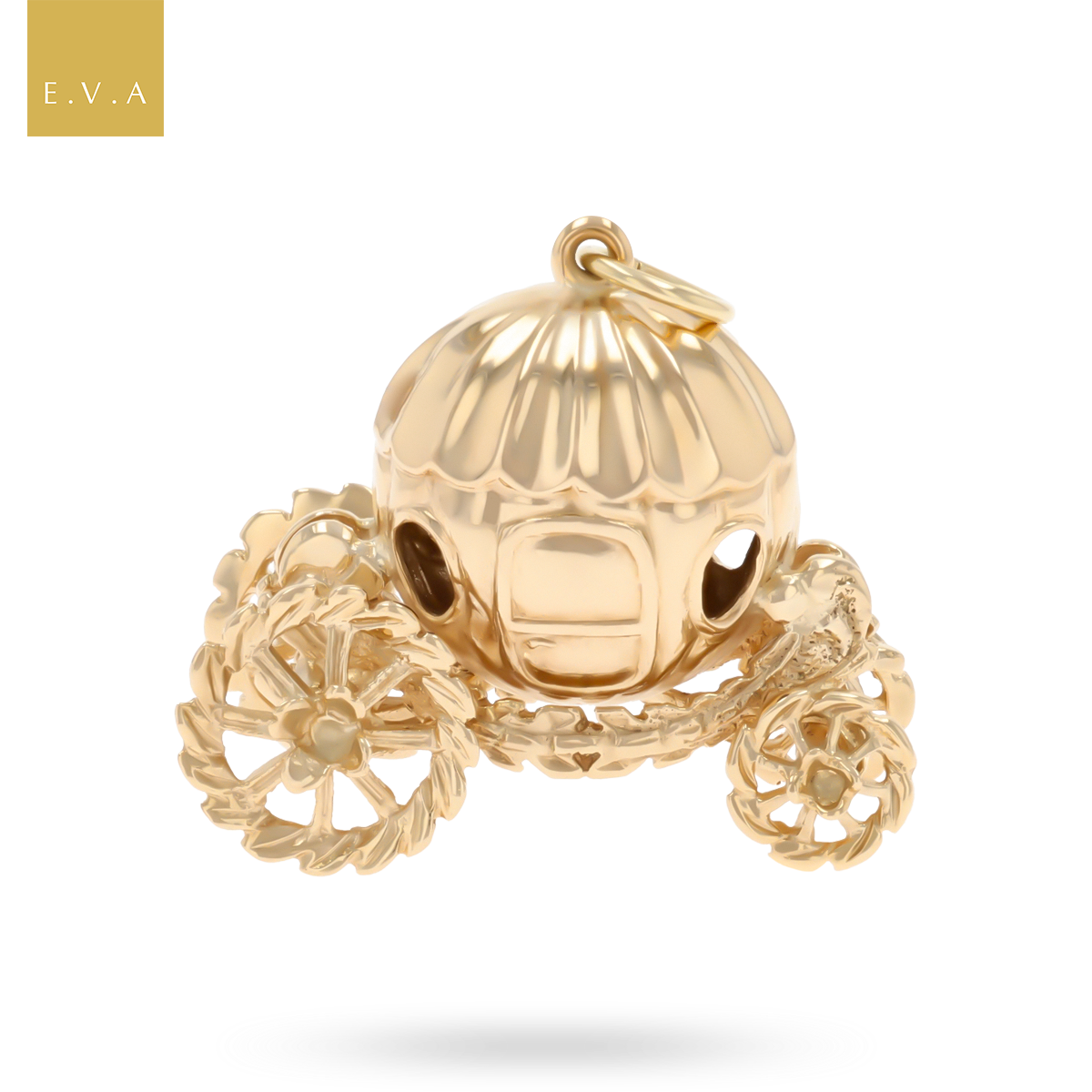 9ct Yellow Gold Fairytale Pumpkin Carriage Charm