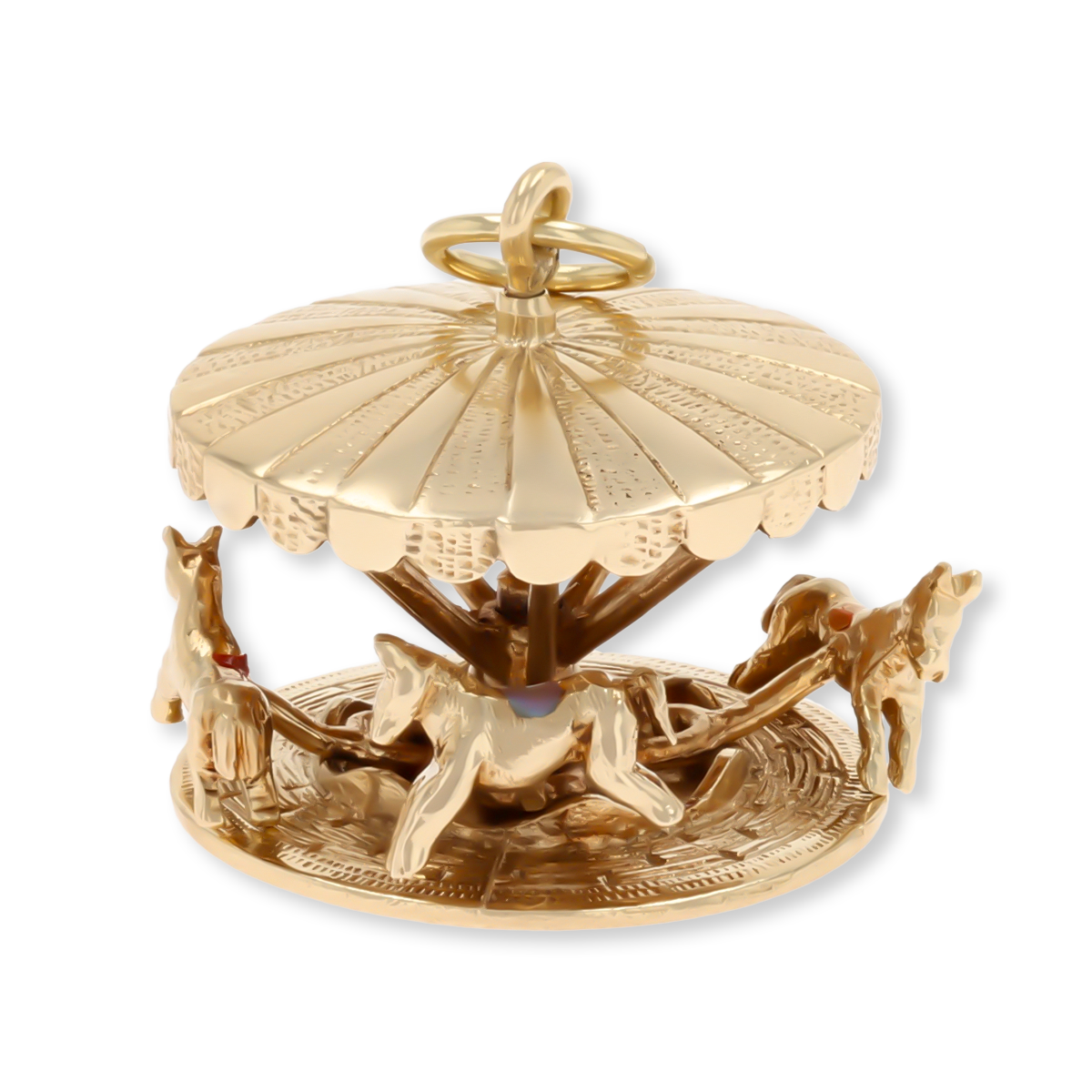 9ct Yellow Gold Moveable Carousel Charm