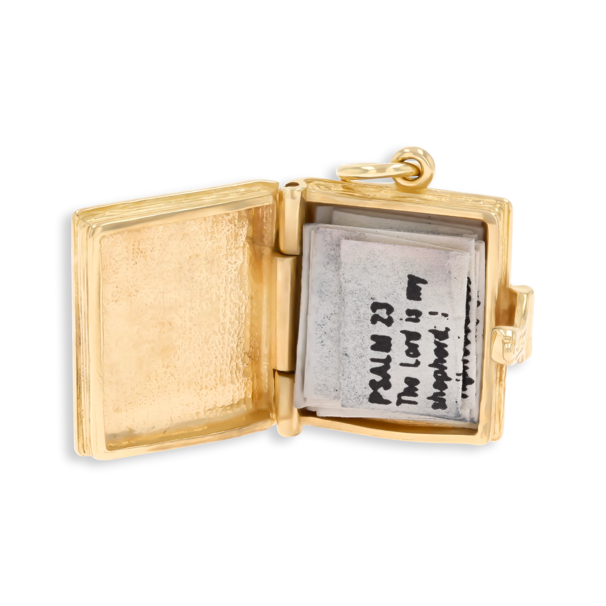 9ct Yellow Gold Bible Psalm 23 Opening Charm