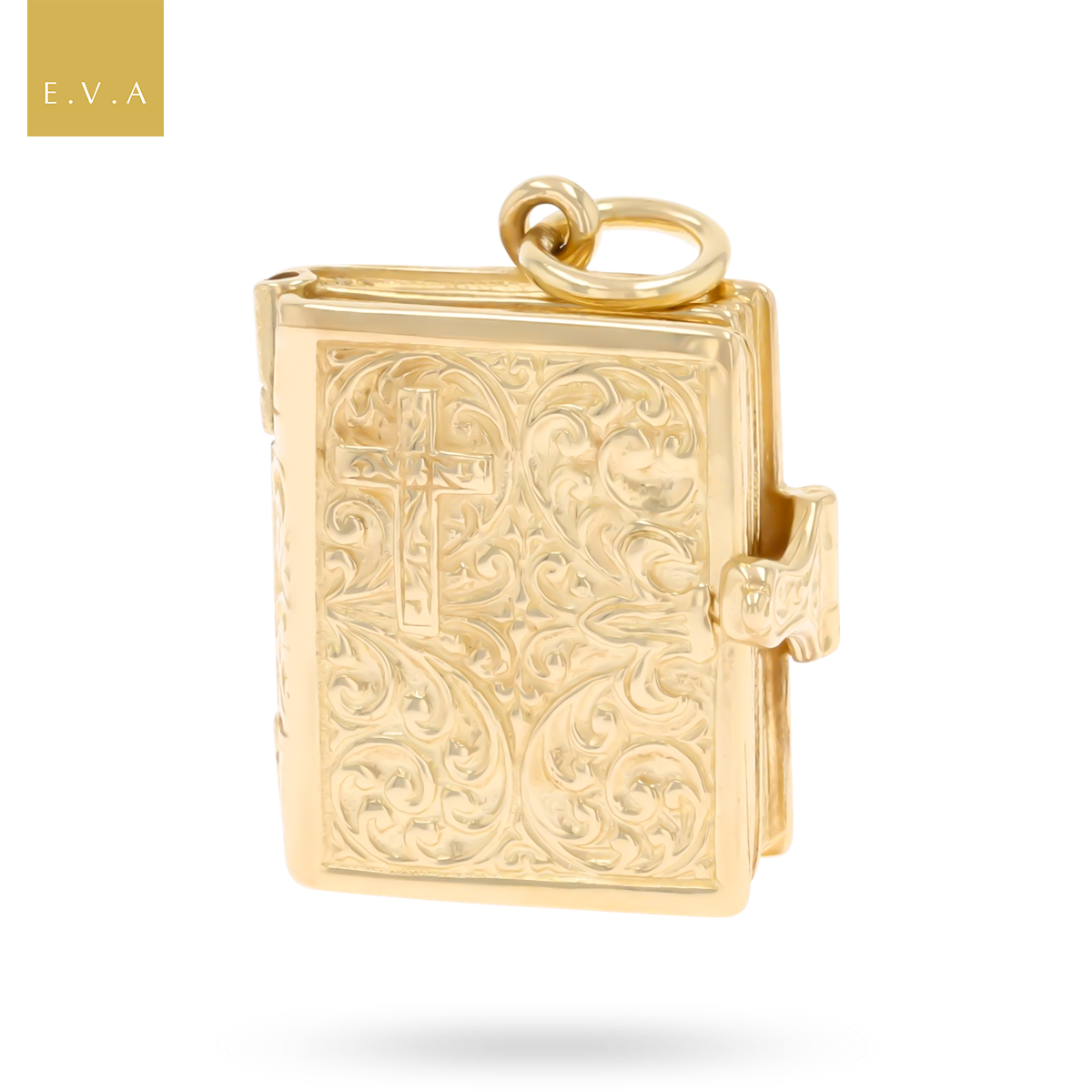 9ct Yellow Gold Bible Psalm 23 Opening Charm