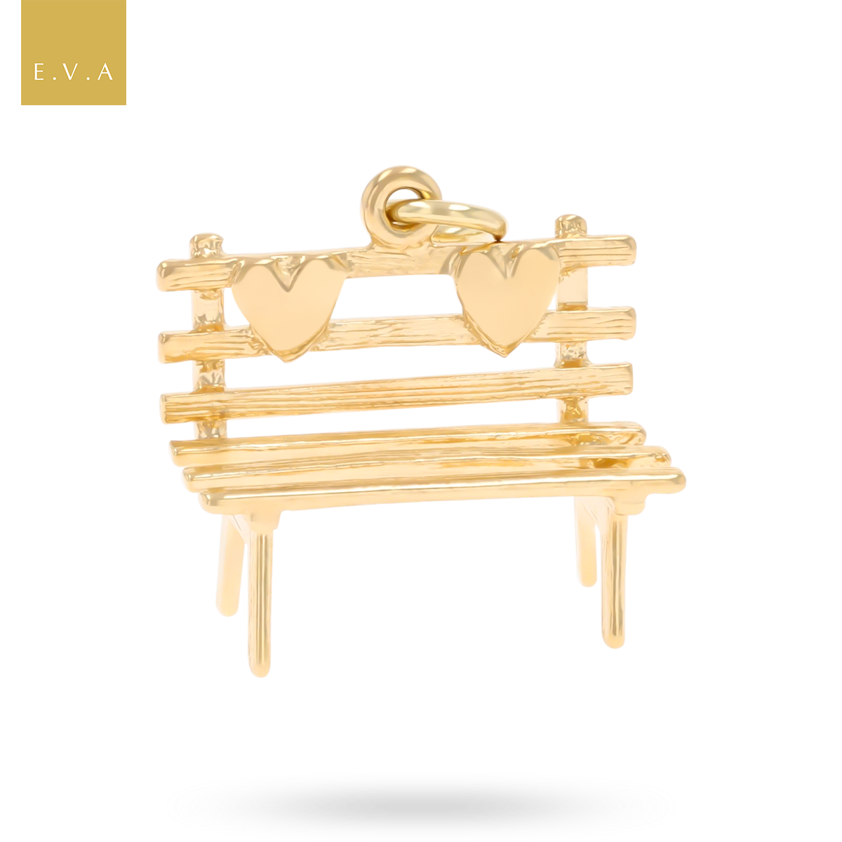 9ct Yellow Gold Love Bench Charm