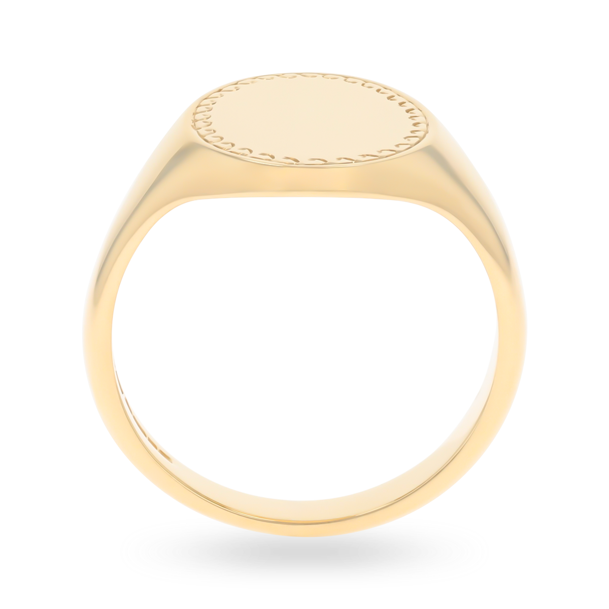9ct Yellow Gold 19x14mm Oval Shaped Signet Ring