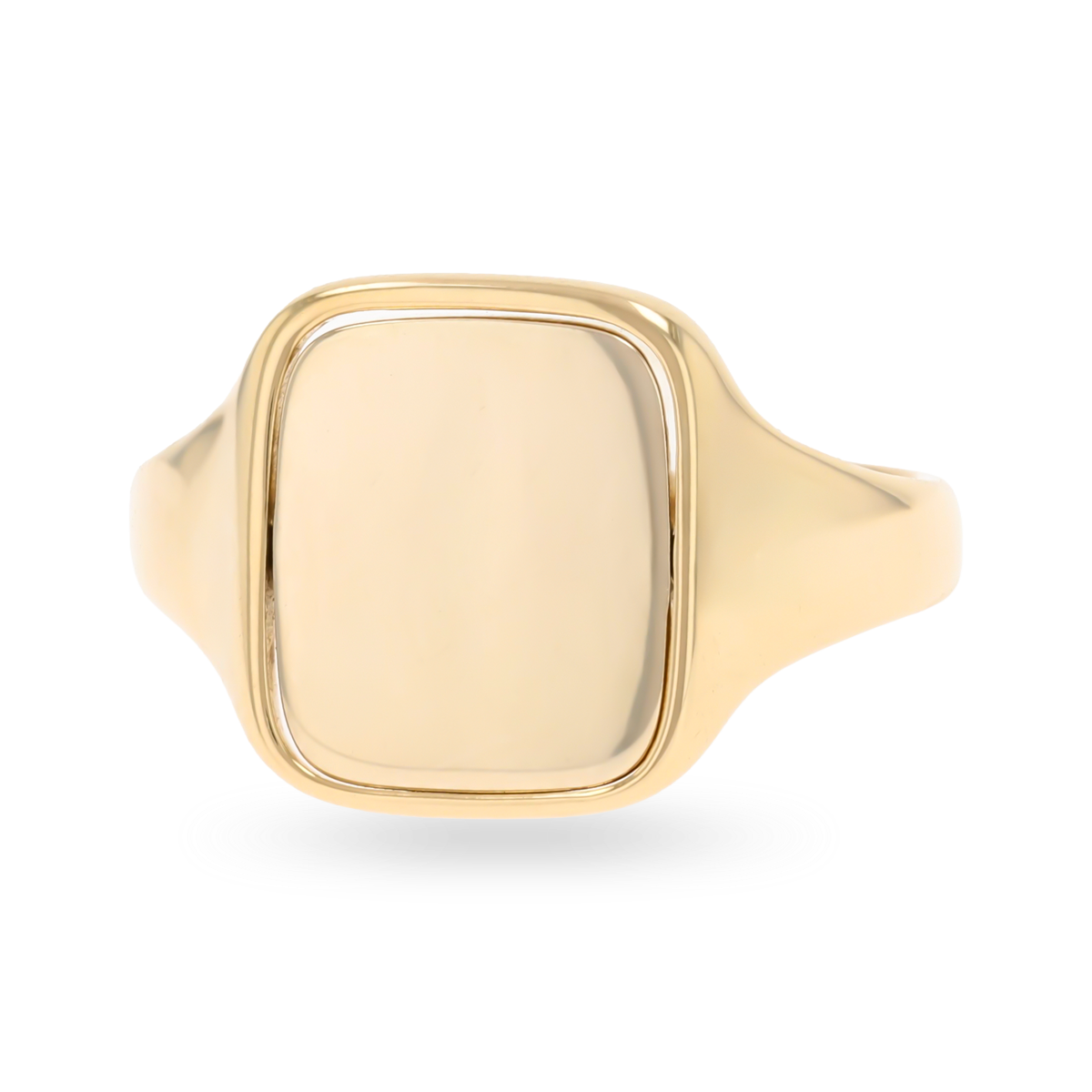 9ct Yellow Gold Cushion Shaped Masonic Swivel Signet Ring