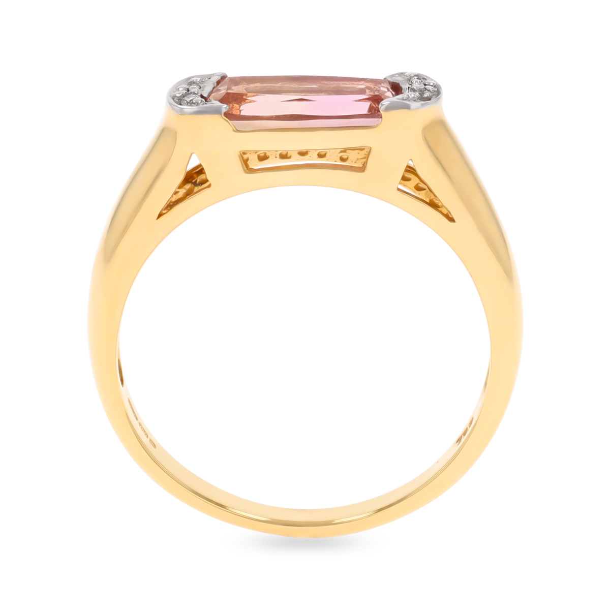 18ct Yellow Gold Imperial Topaz & Diamond Ring