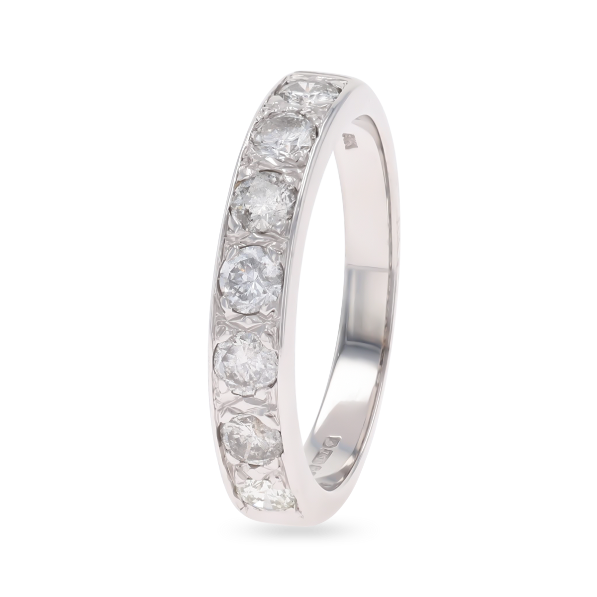 18ct White Gold Diamond Set Seven Stone Ring