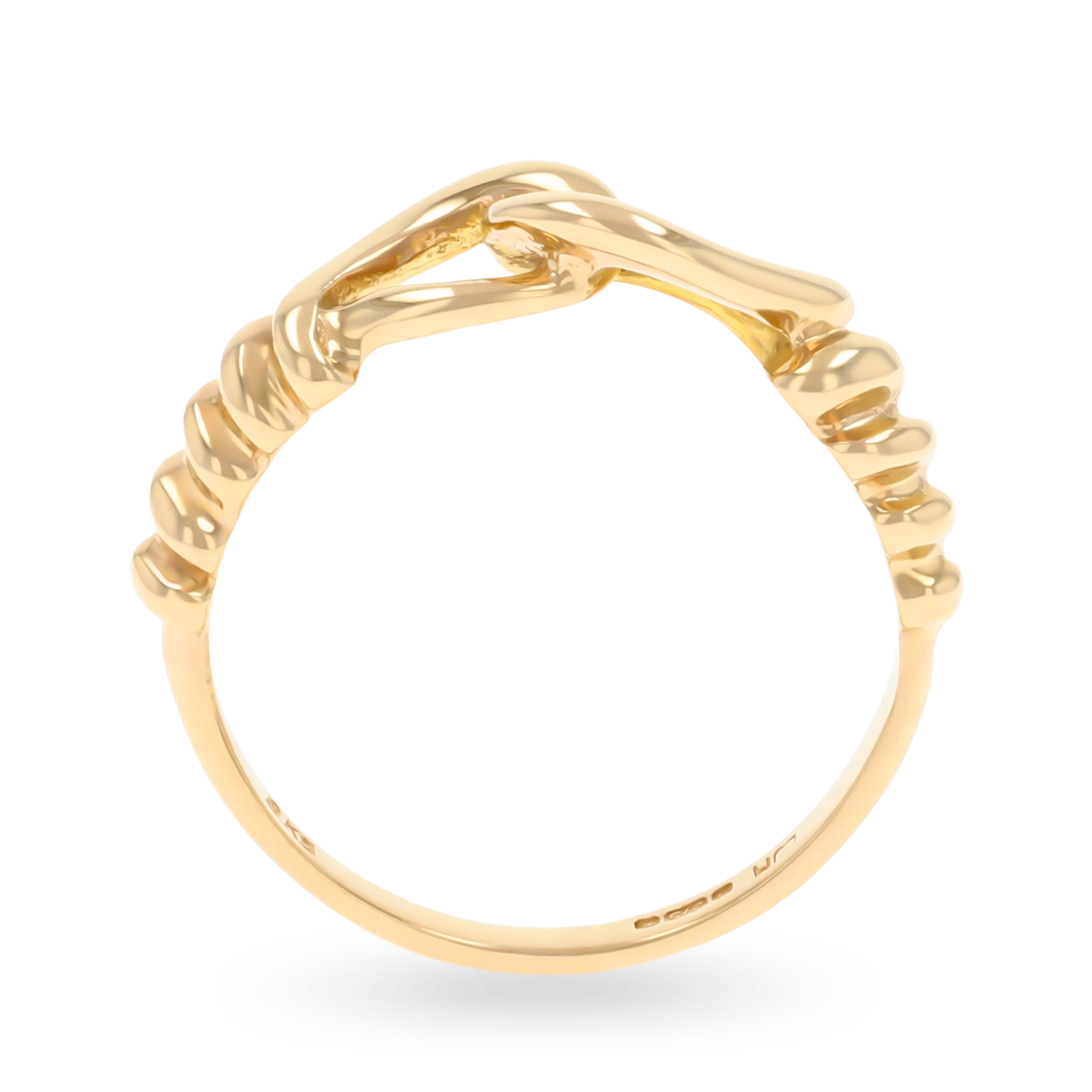 9ct Yellow Gold Entwined Double Loop Ring