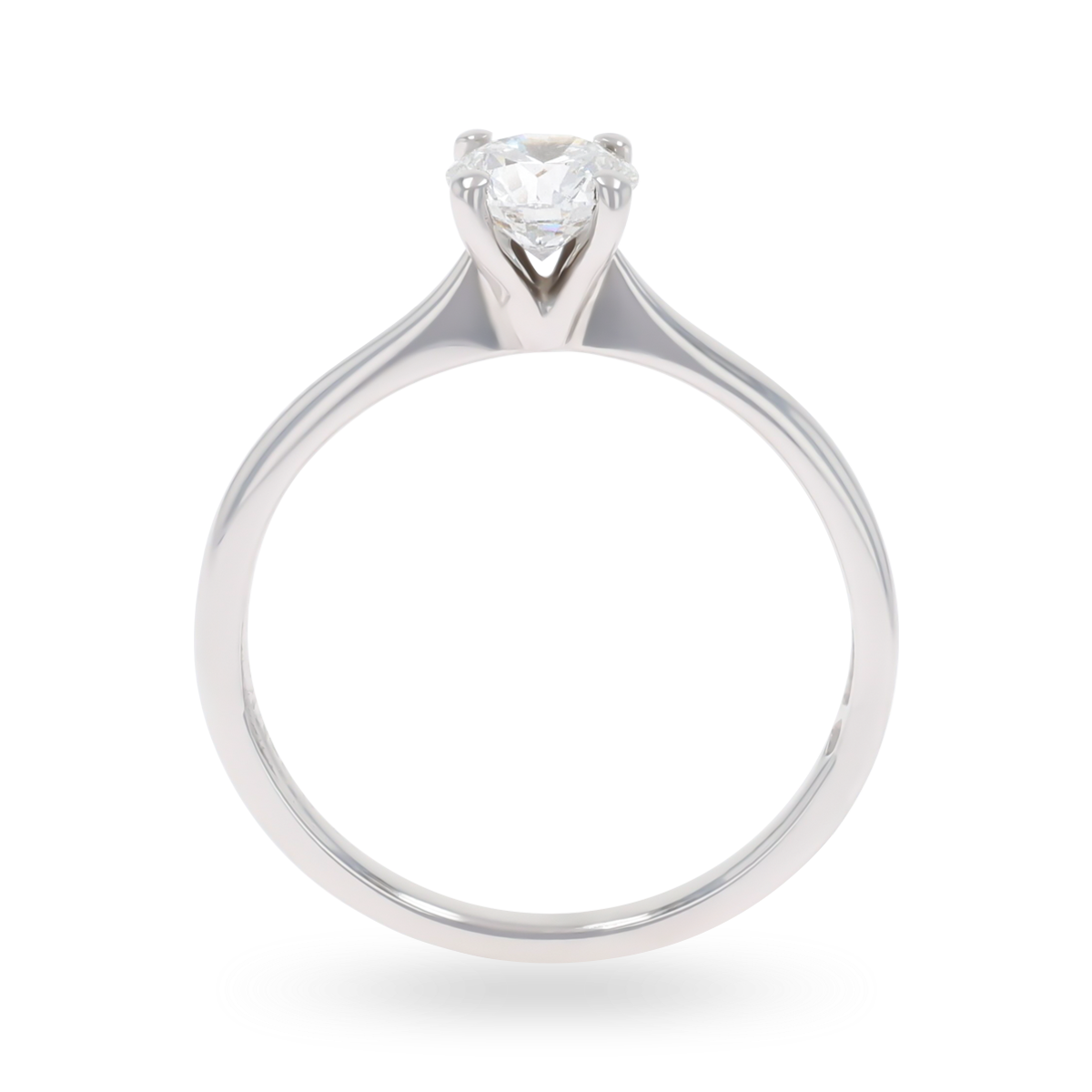 9ct White Gold 0.53ct Round Cut Lab Grown Diamond Solitaire Ring