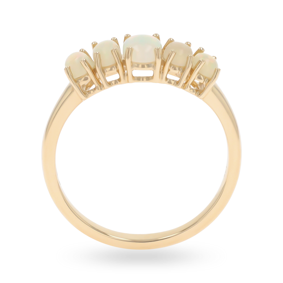 9ct Yellow Gold Graduated Five Stone Opal Ring