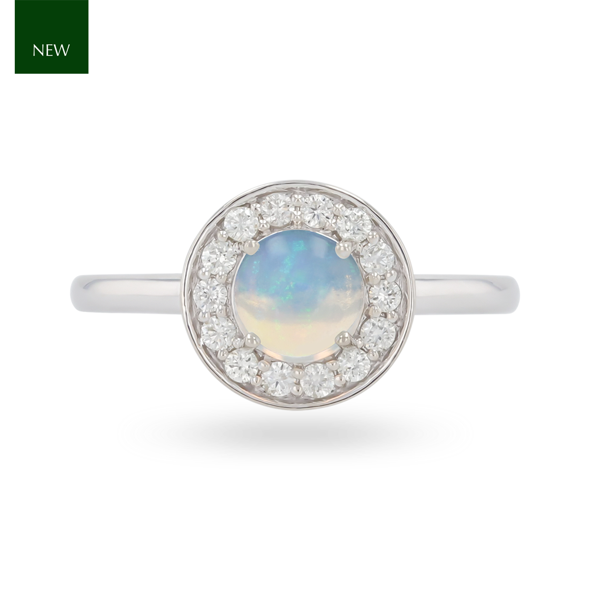 Opal stackable ring white 2025 gold